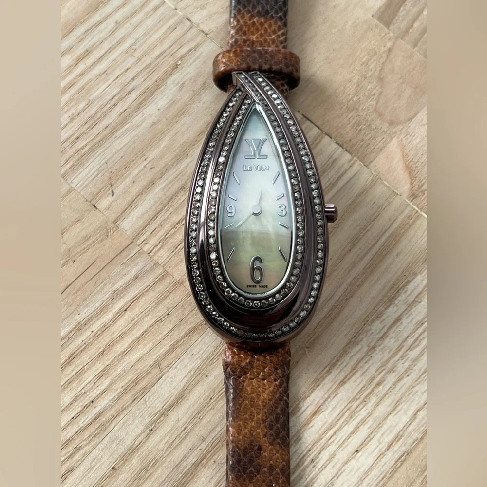 Le Vian Diamante Rare Limited Edition Diamond Ladies Watch Teardrop Case